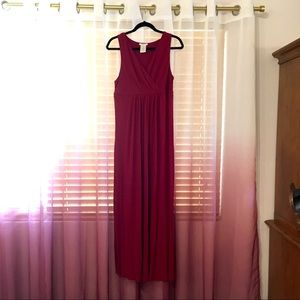 Maroon Maxi Dress